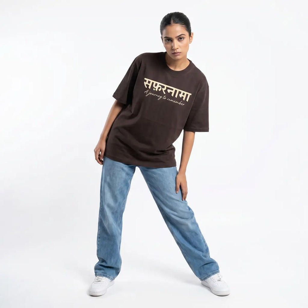 Safarnama Travel Printed Oversized T-Shirt