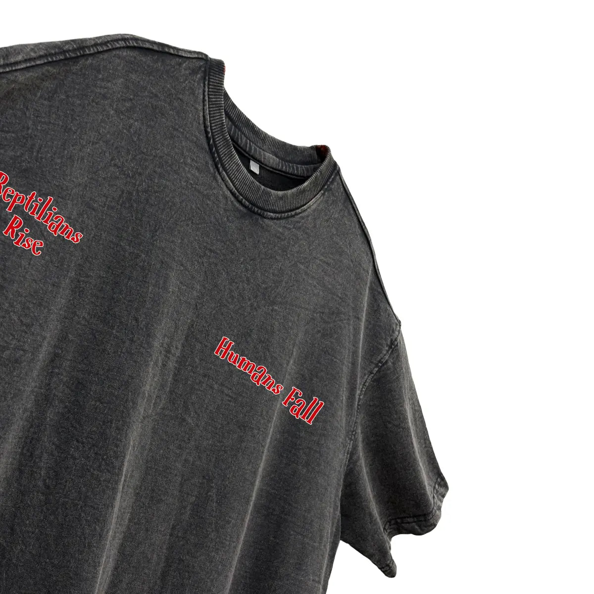 Acid wash Alien Print Oversized T-Shirts