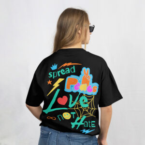 Spread Peace Printed Oversized T-Shirt