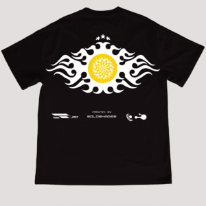 Starflame Black Oversized Streetwear Tshirt