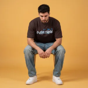 Unisex Oversized Overthinking Graphic T-Shirt | SoloShades